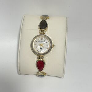 Gloria Vanderbilt Women’s Watch MOP Dial Teardrop Gem Band Quartz - Not Running